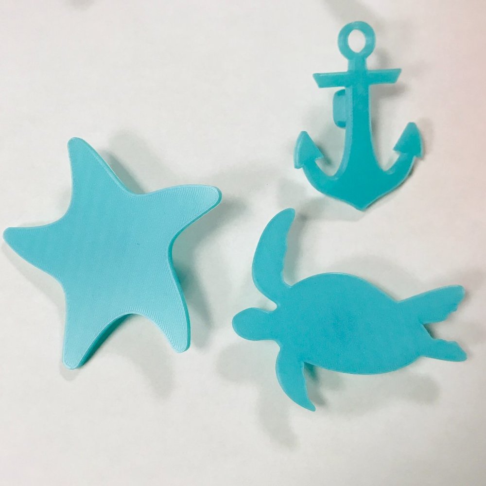 Set of 3 Bogg Bag Bits-Starfish Sea Horse & Turtle